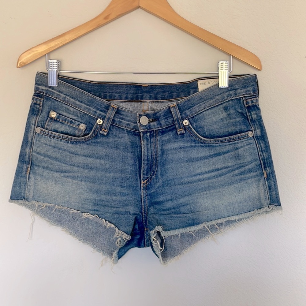 rag & bone denim cut off shorts medium rise size 26